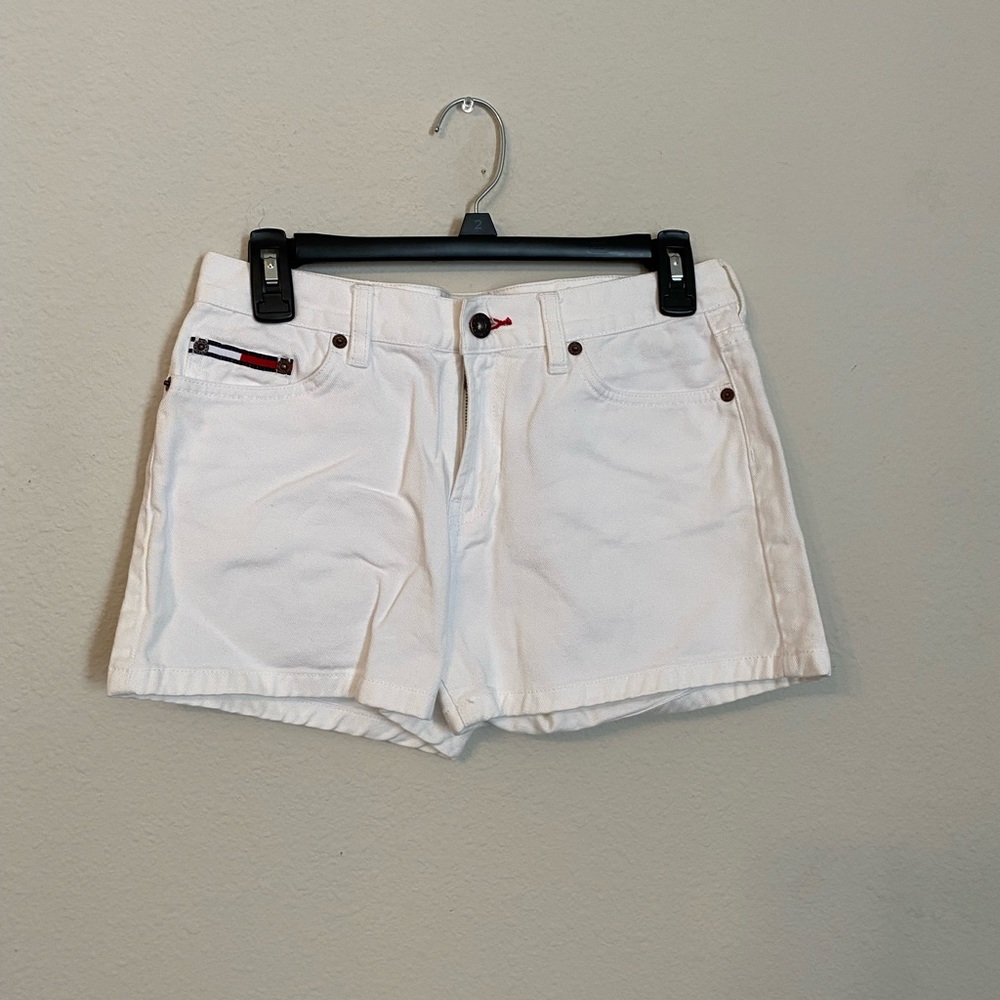 White Jean Shorts